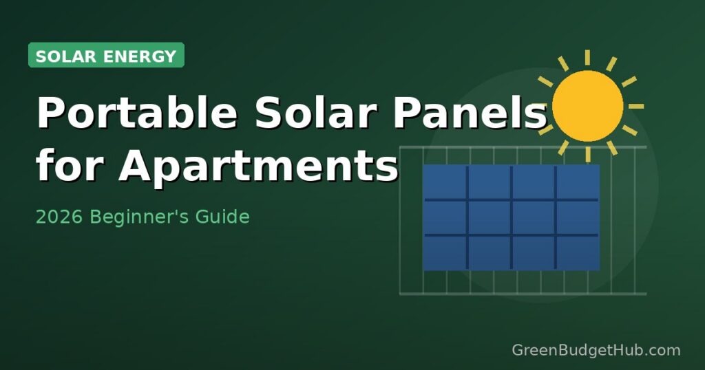 Portable solar panel on an apartment balcony — beginner guide 2026