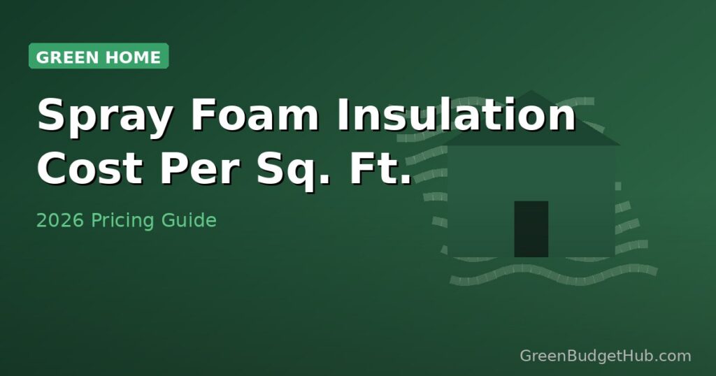 Spray foam insulation being applied to a wall — cost per square foot 2026