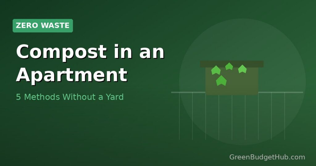 Compost bin on an apartment balcony — indoor composting methods without a yard