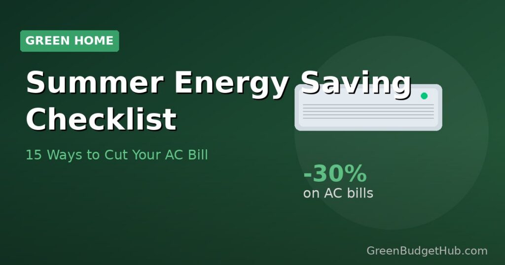 Air conditioner unit with energy savings — summer checklist to cut AC bills