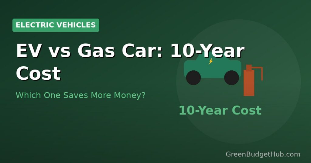 Electric car vs gas car side by side — 10-year total cost comparison