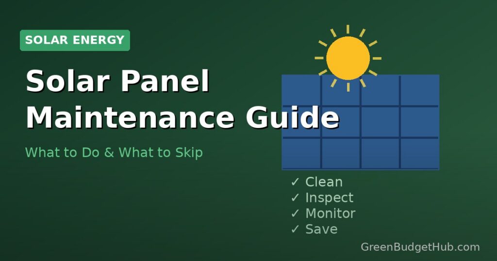 Solar panels with maintenance checklist — solar panel care guide 2026